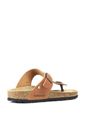Sandália Comporta Camel Pele