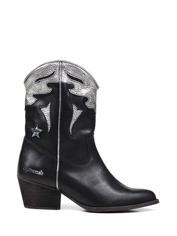 Bota Bull Preta em Pele
