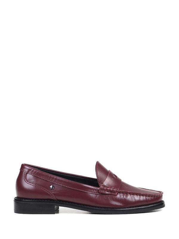 Loafer Col em Pele Bordeaux