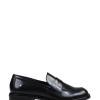 Loafer Fal Preto em Pele