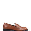 Loafer Fal em Pele Castanha