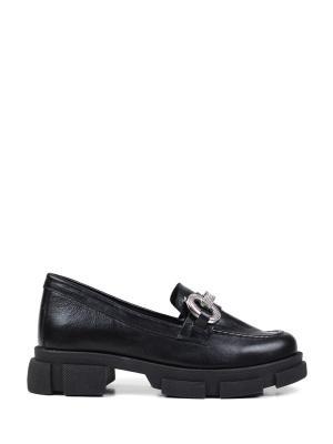 Loafer Fell Preto em Pele