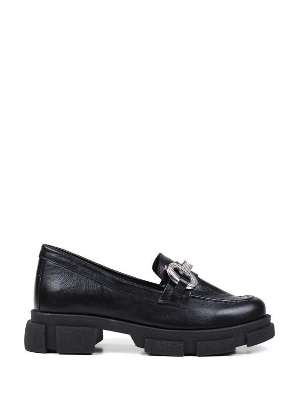 Loafer Fell Preto em Pele