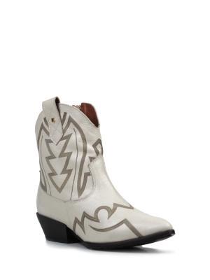 Bota Amber em Pele Branca