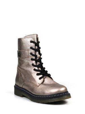 Bota Biker em Pele Gold