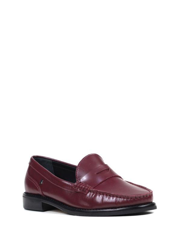 Loafer Col em Pele Bordeaux