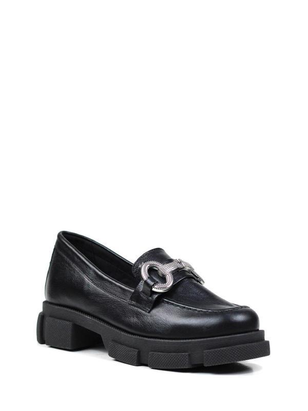 Loafer Fell Preto em Pele