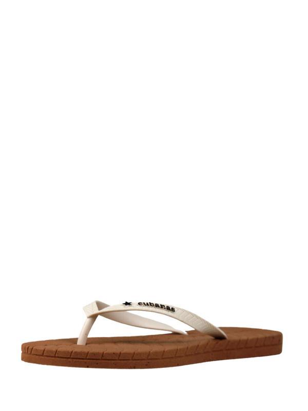 Chinelo Feel The Nature Camel e Off-White
