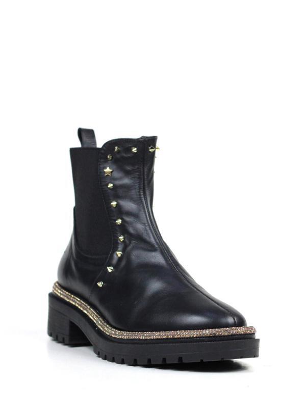Bota Vic Preta em Pele