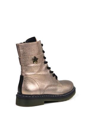 Bota Biker em Pele Gold