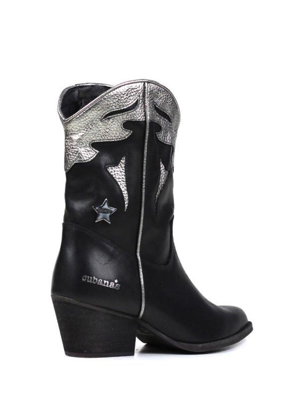 Bota Bull Preta em Pele