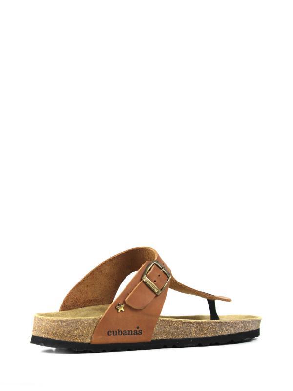 Sandália Comporta Homem em Pele Camel