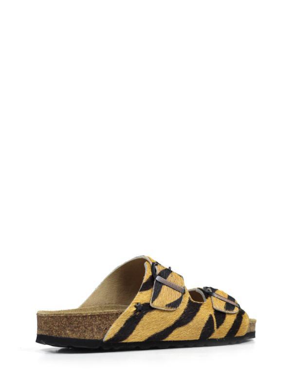 Sandália Comporta em Animal Print Amarelo