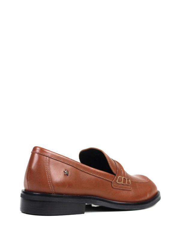 Loafer Fal em Pele Castanha