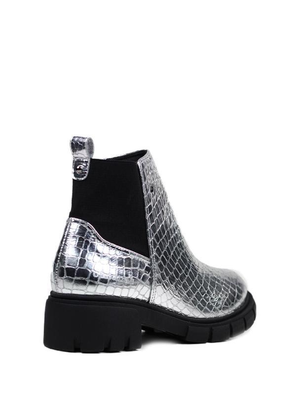 Bota Mad em Pele Silver