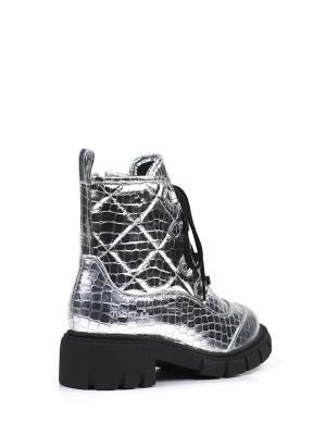 Bota Mad em Pele Silver