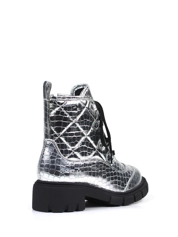 Bota Mad em Pele Silver