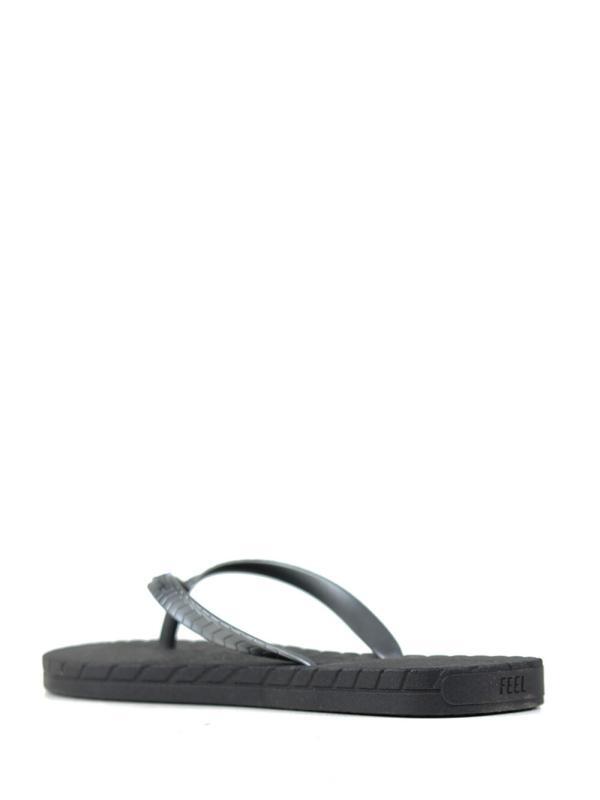 Chinelo Feel The Nature Preto e Silver