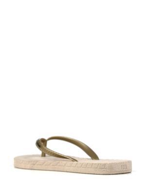 Chinelo Feel The Nature Off-White e Gold