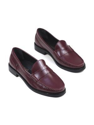 Loafer Col em Pele Bordeaux