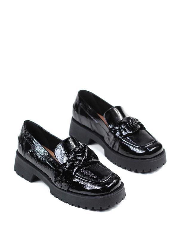 Loafer Dam Preto em Pele