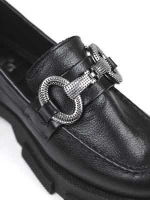 Loafer Fell Preto em Pele