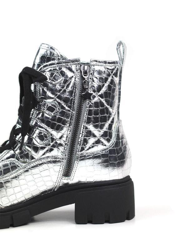 Bota Mad em Pele Silver