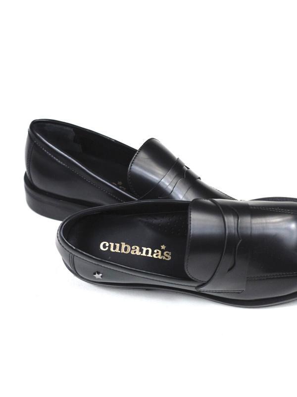 Loafer Fal Preto em Pele