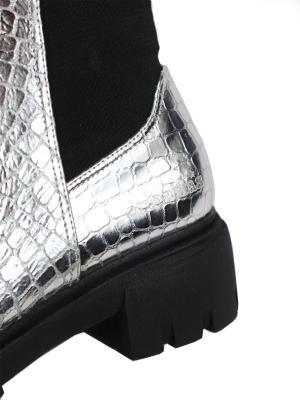 Bota Mad em Pele Silver