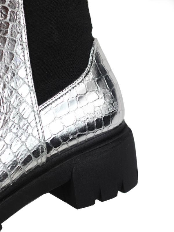 Bota Mad em Pele Silver