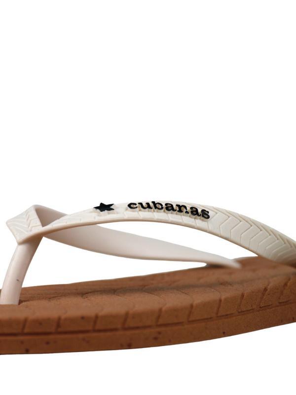 Chinelo Feel The Nature Camel e Off-White