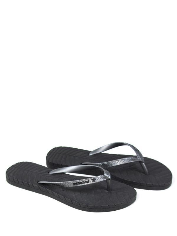 Chinelo Feel The Nature Preto e Silver