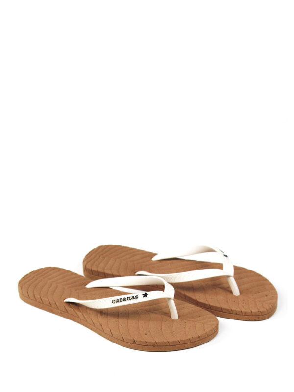 Chinelo Feel The Nature Camel e Off-White