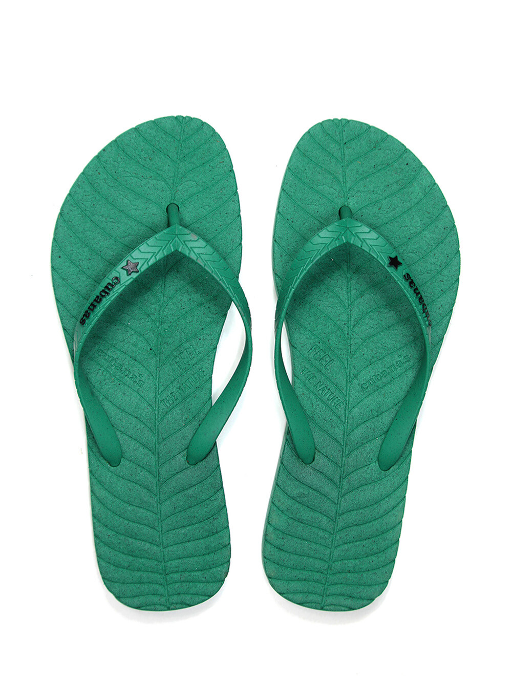 Slipper in Dark Green Feel the Nature Cubanas Shoes