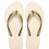 Chinelo Feel The Nature Off-White e Gold