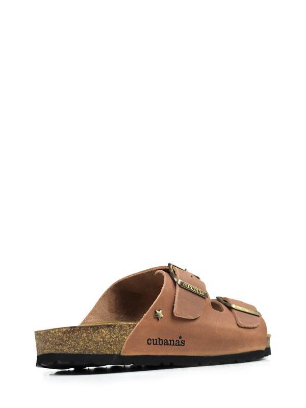 Sandália Comporta Homem Pele Camel