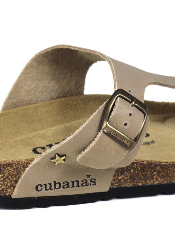Sandália Comporta Beige em Pele