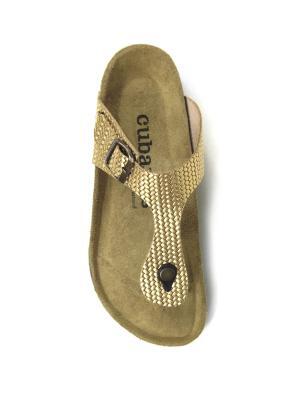 Sandália Comporta em Pele Gold