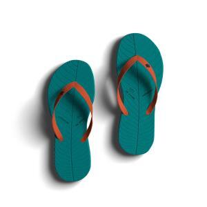 Chinelo Feel The Nature Azul e Laranja