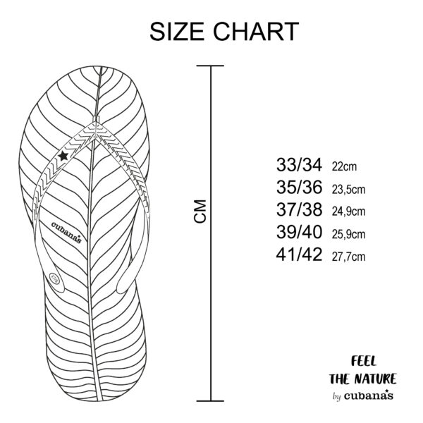 size chart feel the nature WOMAN x