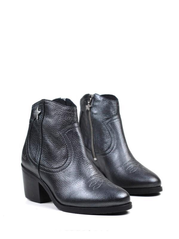 Bota Vitoria Pele Silver