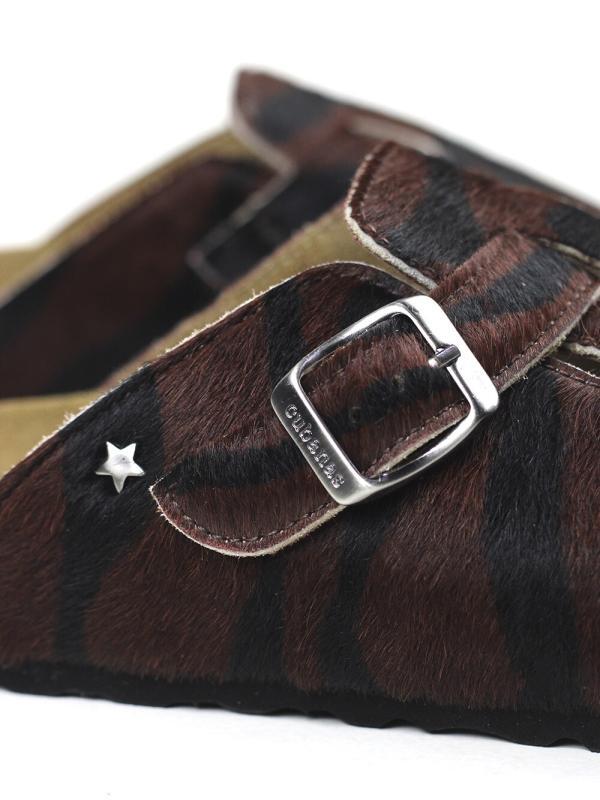 Sandália Comporta Animal Print Castanho
