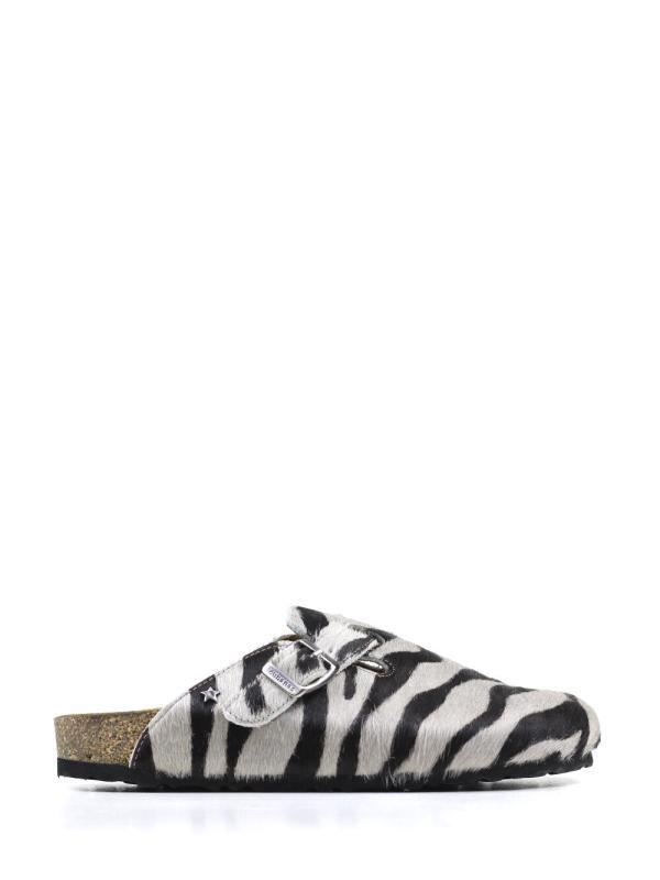 Sandália Comporta Animal Print Branca