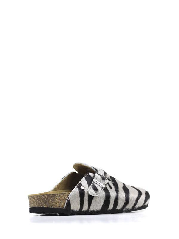 Sandália Comporta Animal Print Branca