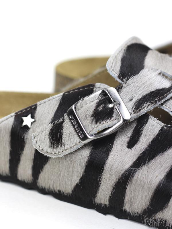 Sandália Comporta Animal Print Branca