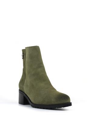 BOTA EM CAMURÇA VERDE COM CANO MÉDIO