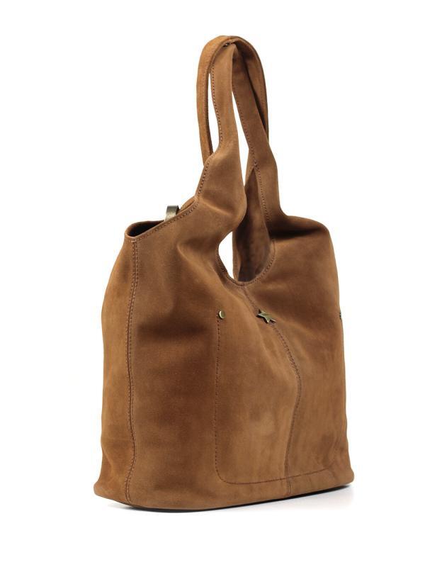 Shopper Shoulder Bag in Brown Suede - Image 2