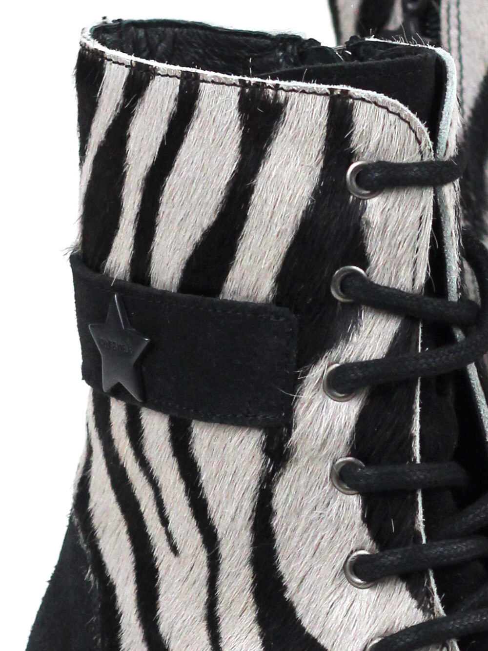 Black and white animal print boots 2025