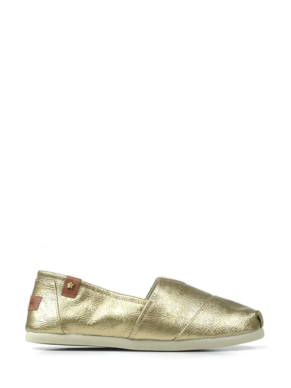 Espadrilles in Golden Leather
