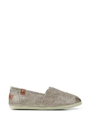 Alpergata em Tecido Dourado com Glitter